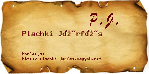 Plachki Járfás névjegykártya